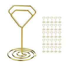 Wettin 26Pcs Table Number Holders, Elegant Place Card Holders, Picture Holder...