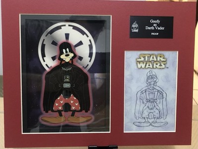 Disney LE 500 STAR WARS Goofy As Darth Vader Laser Cel Proof