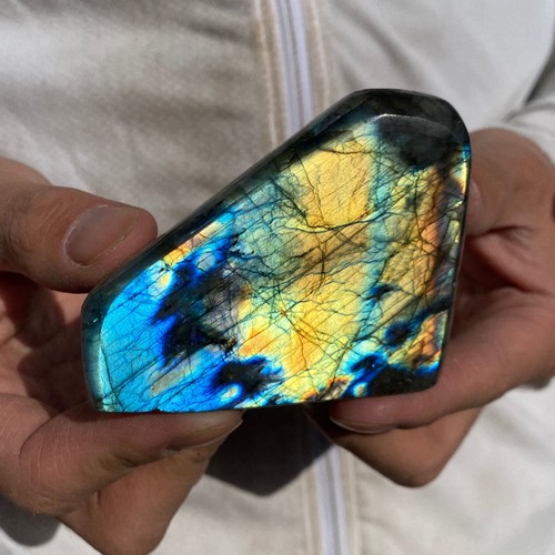 320g Natural Labradorite Quartz Crystal Mineral Spectrolite Healing - Picture 6 of 7