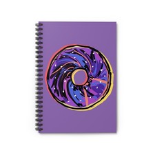 Lined Spiral Notebook Journals Notebook Galaxy Spiraled Pink Donut notebook