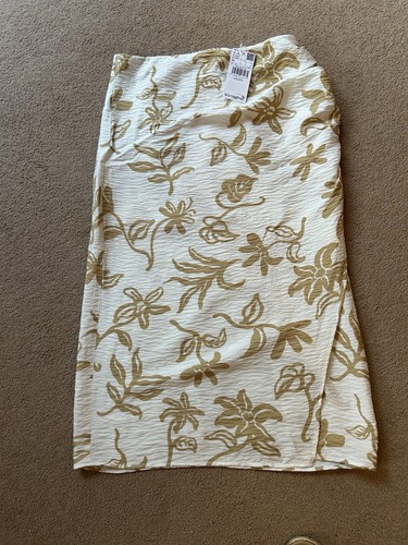BNWT MANGO Floral Textured MIDI Skirt Size M - Picture 7 of 8