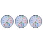 Set of 3 Innen- Und Außen-thermometer Hygrometer Rund Zimmerthermometer