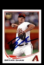 Signed Baseball Card Auto Bryan Shaw 2013 Topps #101 Arizona Diamondbacks