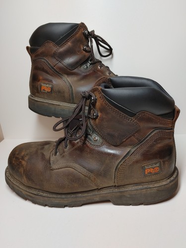 Timberland PRO Boots Uomo Taglia 13W Marrone Punta Acciaio Scarpe da Lavoro Antifatica CSA