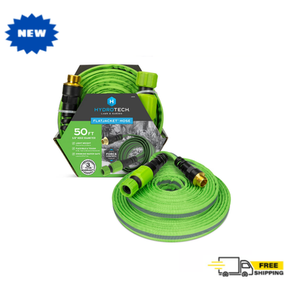 #ad #ad HydroTech FlatJacket 5 8quot; x 50ft Flexible Garden Hose– Kink Free Lightweight $50.99