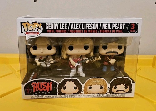 Rush Funko Pop 3-Pack (Geddy Lee, Alex Lifeson, Neil Peart) - Vaulted