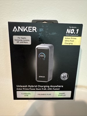 BRAND NEW Anker - Prime Power Bank (9.6K, 65W, Fusion) - Black Brand New SEALED
