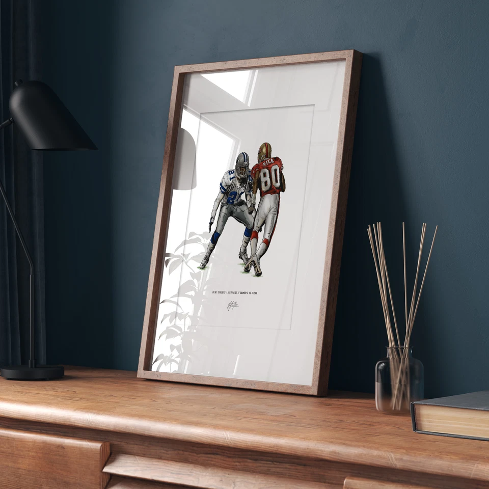 Deion Sanders Jerry Rice Poster Dallas Cowboys SF 49ers Football 8x10 Print - Image 4 of 4