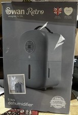 Swan Dehumidifier 5L SH16501 with Smart Sensor Retro Range in Grey £100 RRP