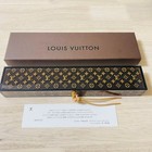Near Mint LOUIS VUITTON Pair Chopsticks Set VIP Limited Monogram Wood Unused