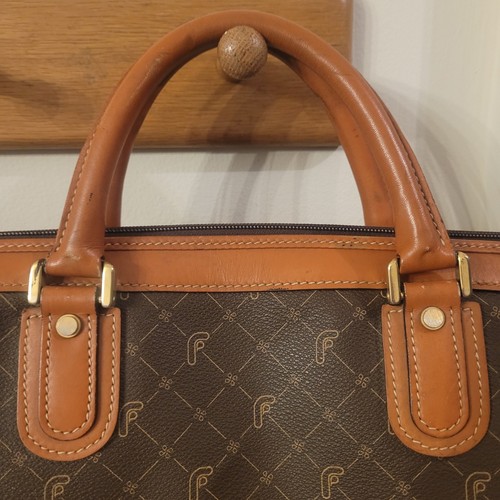 FRANZI For Lane Crawford VINTAGE RARE Large Leather Monogram Tote Doctor Bag - Picture 9 of 24