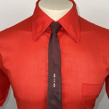 Vtg 60s Wembley Necktie Tie Slim 1.75" Skinny Narrow Silk Mens Atomic Burgundy