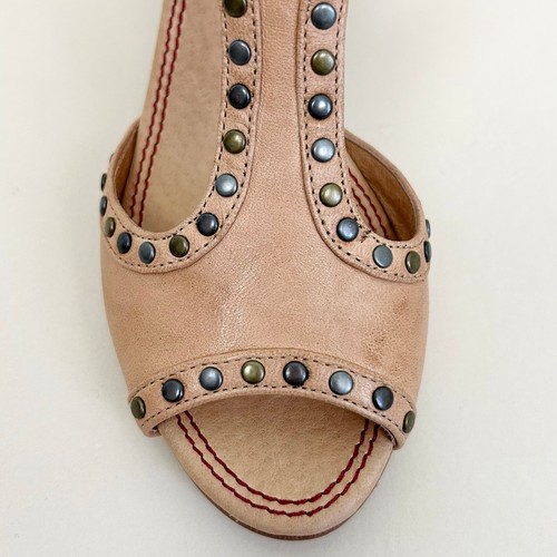 Tacones Trask de cuero marrón claro de latón con cierre de cremallera talla 6,5 - Imagen 4 de 9