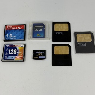 Vintage Memory Card Lot SmartMedia 128MB 32MB 16MB xD 128MB CompactFlash