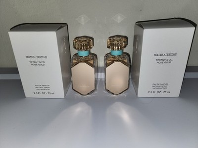 LOT OF TWO NEW TIFFANY & CO. ROSE GOLD EAU DE PARFUM  2.5 oz (TESTER)