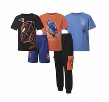 Marvel Spider-Man Kid  s 5 Piece Set Size 3T Outfit Short Pants and 3 T Shirts