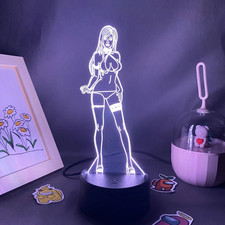 Game Final Fantasy Tifa Lockhart 3D Led RGB Night Light Birthday Gift for Friend