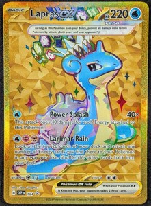 Lapras EX Gold Black Star Promo Full Art Ultra Rare Pokemon Card SVP 164 (NM)