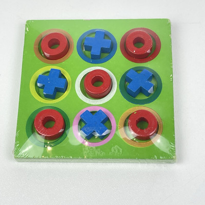 Tic Tac Toe Travel Game Toy Table Top Wood Probability Math Logical Brain