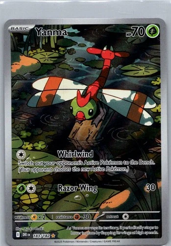 Yanma 183/182 Illustration Rare Destined Rivals Pokemon Near Mint
