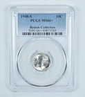 1948-S Roosevelt Dime Boston Collection MS66+ PCGS Blue Label