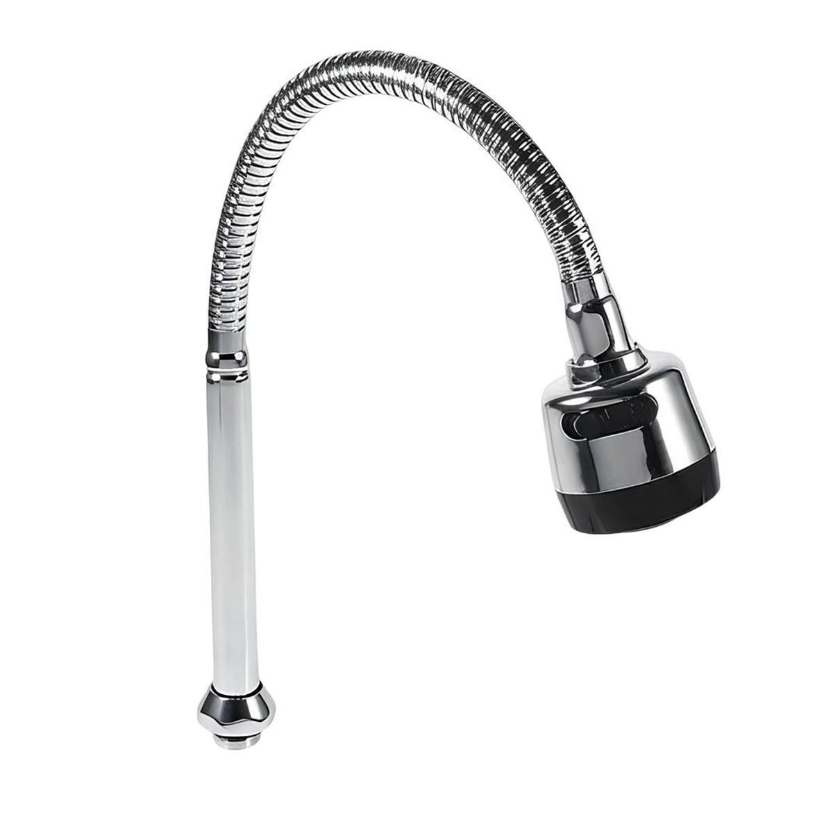 Tuyau flexible pour robinet de cuisine Avizar fini argent anti-éclaboussures