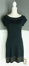 Victoria’s Secret Moda International Size M 100% Cotton Black Rivet Dress