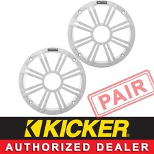 KICKER 45BKMG6W MARINE/BOAT 6.5" KM SPEAKER GRILLE/GRILL/COVER WHITE PAIR