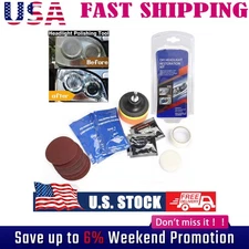 New Pro Car Headlight Lens Restoration Kit Headlight Cleaner Polishing Tool USA