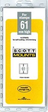 Prinz Scott Stamp Mount 61/215 mm - BLACK - Pack of 15 (61x215  61mm) STRIP  938