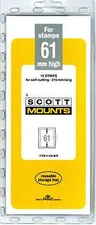 Prinz Scott Stamp Mount 61/215 mm - BLACK - Pack of 15 (61x215  61mm) STRIP  938