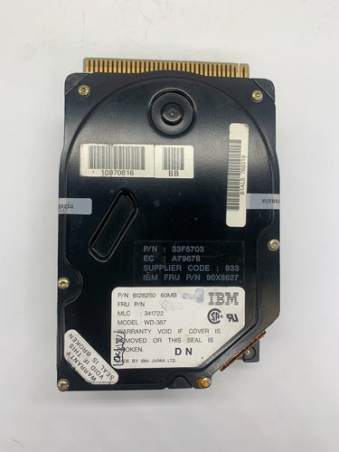IBM Hard Disk WD-387 P/N 6128250 60MB