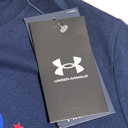 Under Armour T-Shirt Girl’s Size Large Blue Short Sleeve American July 4th - Photo 7 sur 9