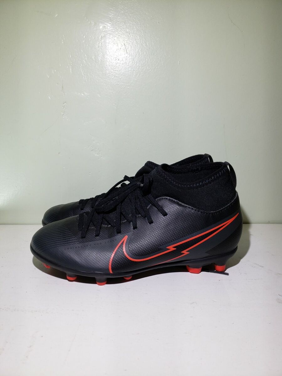 NIKE Mercurial Superfly 7 Academy TURF Black Red cleats 3.5y eBay
