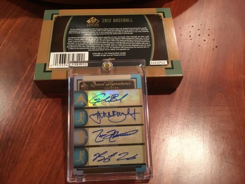 2012 UD SP Baseball Quad Signatures Chicago Whitesox Gordon Beckham, Danks, + 2! - Picture 5 of 5