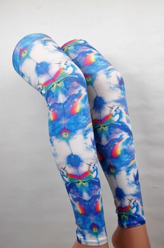 Patterned Tights Footless Printed Funky Alternative Tattoo Suspender Quality - Picture 6 of 31