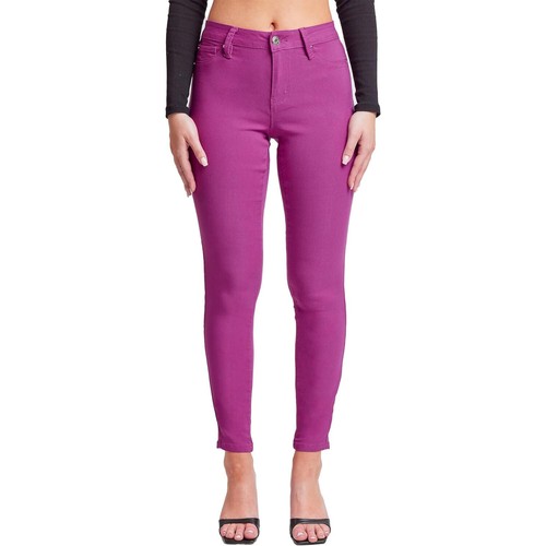 YMI Women's Hyper Stretch Mid-Rise 5 Pocket Slim Fit Skinny Jeans - 第 21/122 張圖片