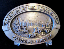 Rocky Mountain Brake Supply Crawler Dozer Bulldozer Loader Belt Buckle 1989 WY