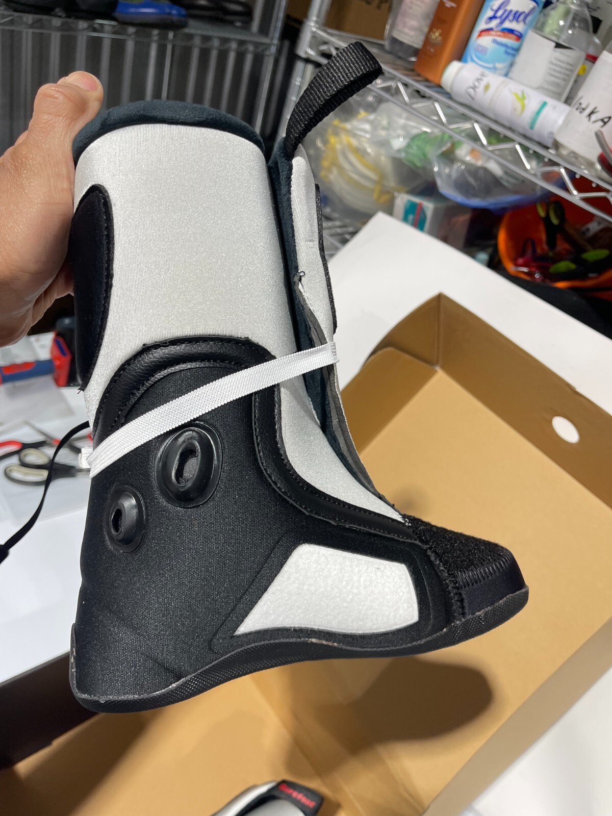 SALOMON Scarponi da sci nuovi con scatola SUREFOOT fodera CW C WRAP HEAT SURE FOOT TAGLIA 25 5 25 5 fodera