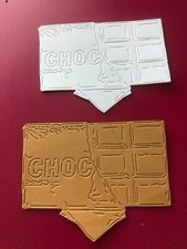 SET OF 3 DIE CUT  EMBOSSED BARS OF CHOCOLATE DIE CUTS, 2 OPTIONS AVAILABLE
