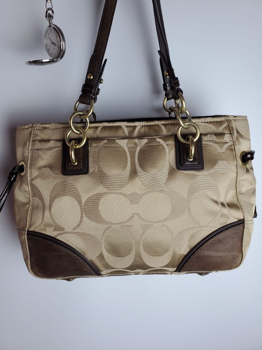 最終値下げ　coach手袋 COACH COLETTE SIGNATURE monogram SATCHEL CARRYALL BAG