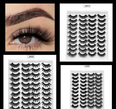 20 Paar 3D Faux Nerz Wimpern - weiche dicke falsche Wimpern - mehrere Designs