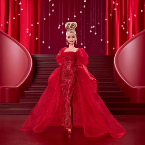 Barbie Signature Doll Mattel 80th Anniversary in Glittery Tulle Gown Blond Hair - Picture 3 of 6
