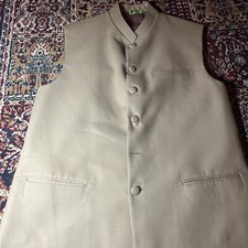 Ethnic Man Large Beige Vest