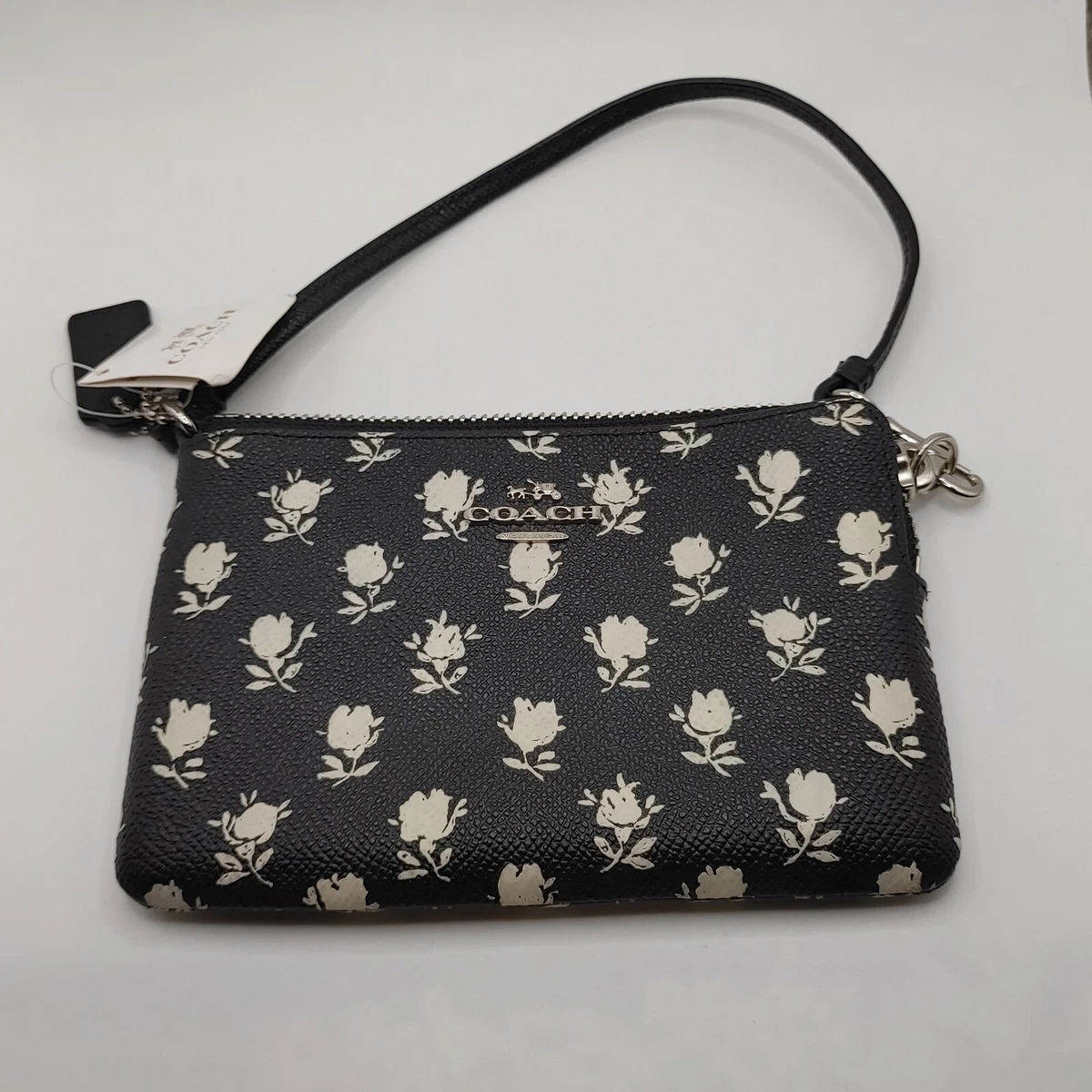 Black and white coach wristlet Clearance