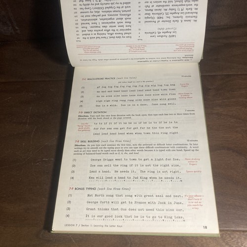 20th Century Typewriting Elementary Course Eighth Edition (hardcover, 1962, vtg) - Picture 6 of 10