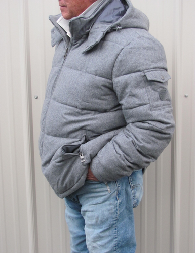 GUESS NEW Gray Insulated Zip Puffer Winter Coat Removable Hood Jacket Men's XXL - Picture 5 of 17