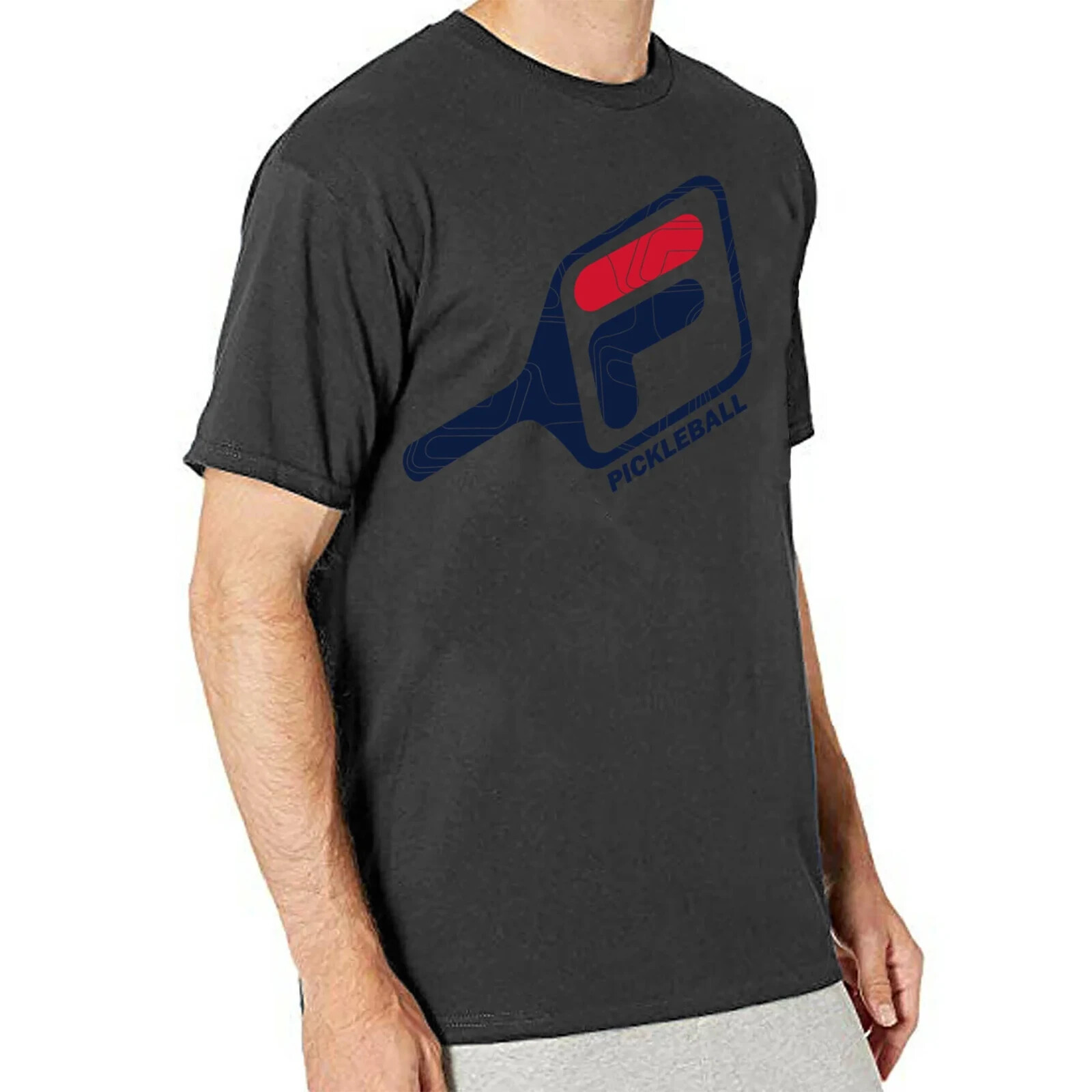 T SHIRT UOMO FILA GRIGIO ANTRACITE LOGO PICKLEBALL S S TG: 4XL 4X NUOVA CON ETICHETTE