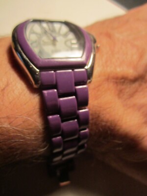 GOSSIP PURPLE METAL WATCH LADIES' FITS UP TO 7'' WRIST BBA-23E