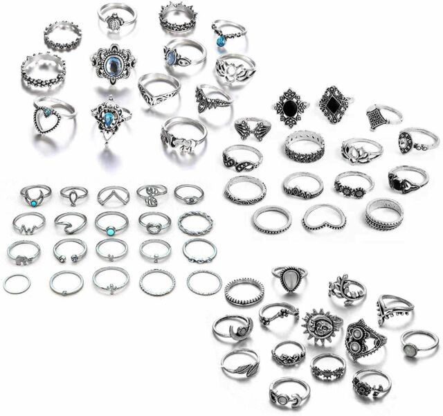 100pcs Silver Gold Bohemian Style Jewelry Rings for Women Wholesale Mix Styles 100pcs Silver Gold Bohemian Style Jewelry Rings for Women Wholesale Mix Styles